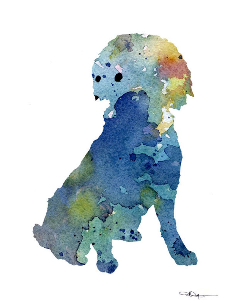 Boykin Spaniel Art Print Abstract Watercolor Painting Wall Decor image 2