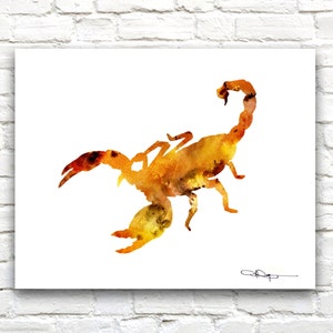 Scorpion Art Print -Abstract Watercolor Painting - Wall Decor