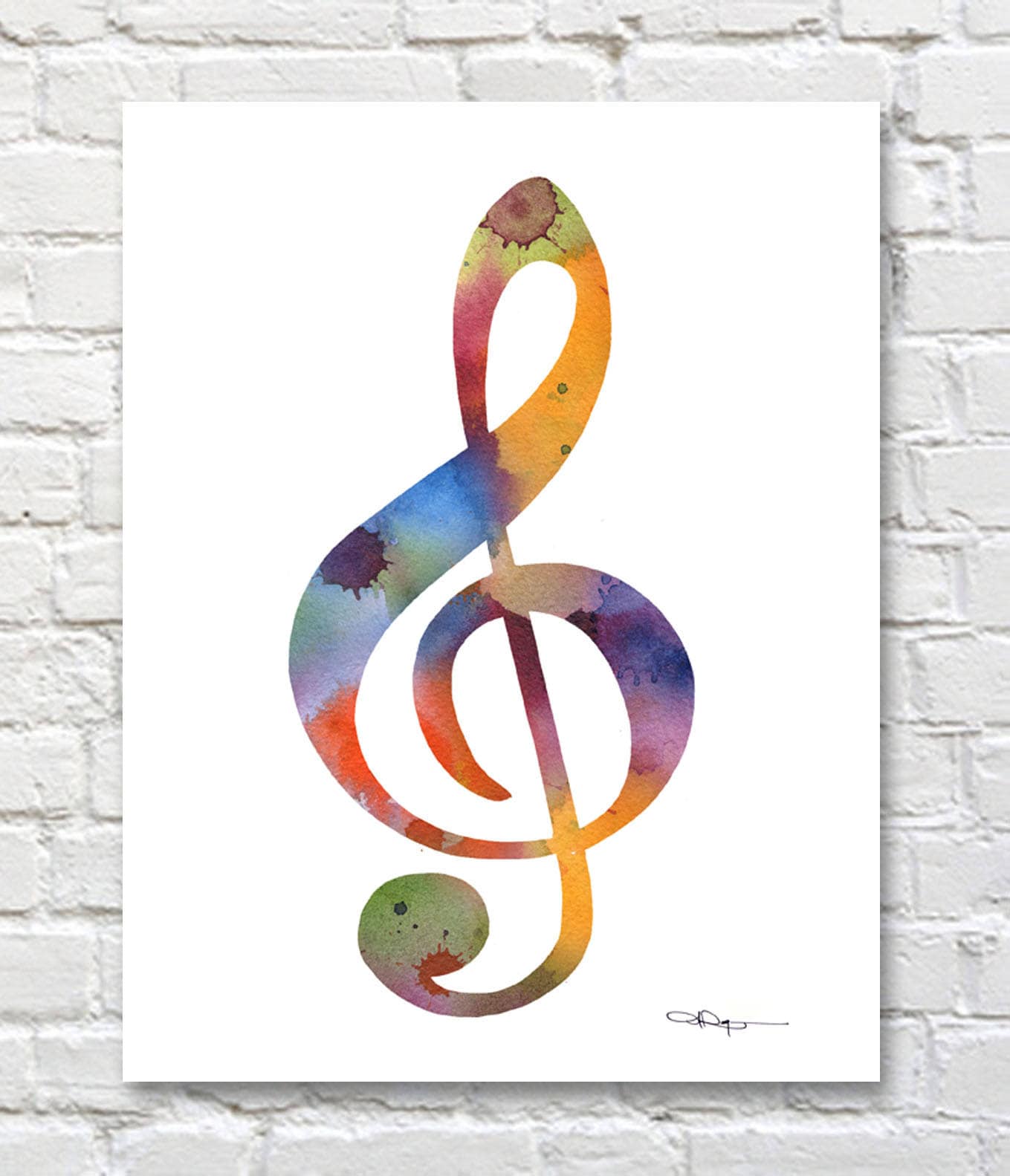 Abstract Painting Music Note