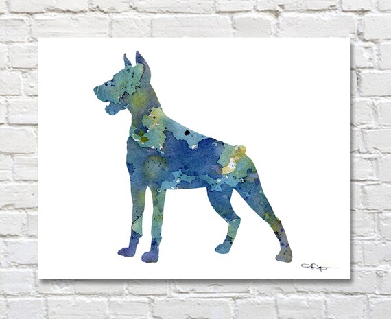abstract doberman art