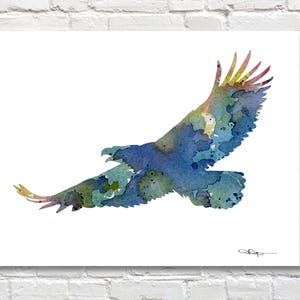 Eagle Watercolor Art Print - Abstract Painting - Wall Decor