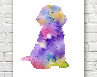 Cockapoo Art Print - Abstract Watercolor Painting - Wall Decor