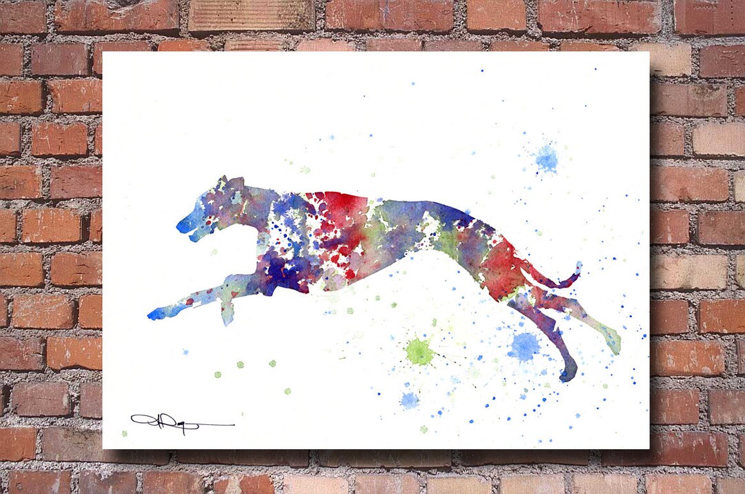 Greyhound Watercolor - Abstract Painting - Wall Decor - Etsy