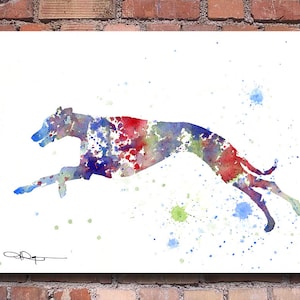 Greyhound Watercolor - Abstract Painting - Wall Decor