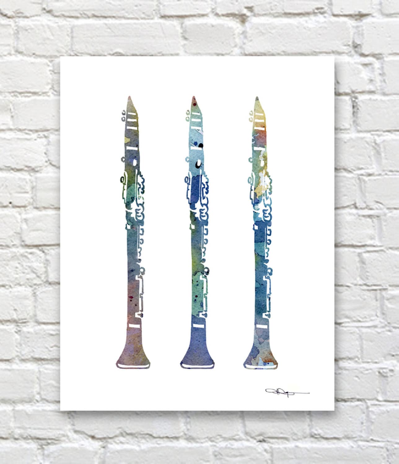 Art Print Abstract Watercolor Painting Jazz Music Etsy