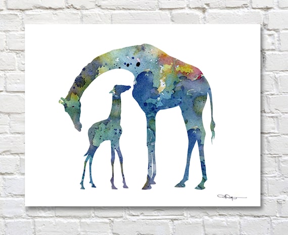 abstract giraffe painting