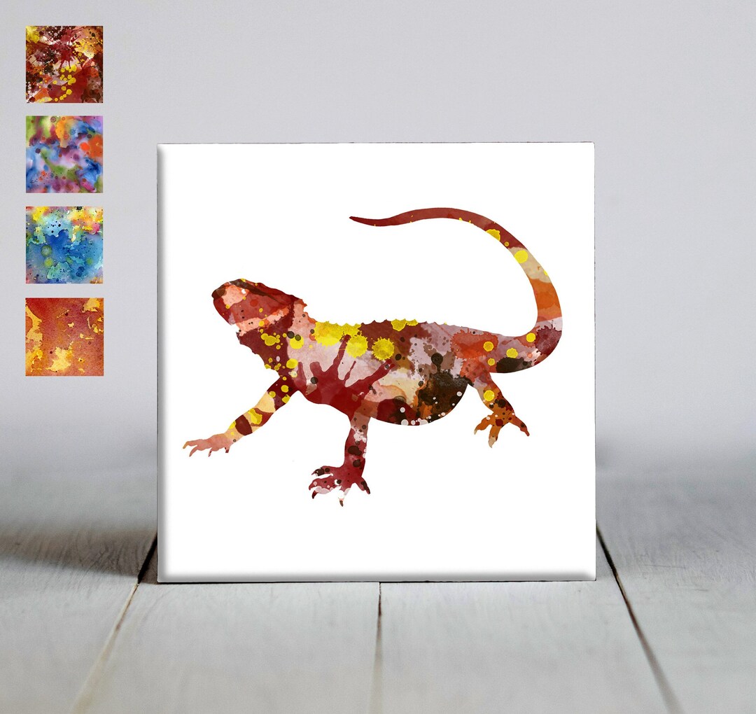 Bearded Dragon Ceramic Tile Bearded Dragon Decorative Tile Ceramic Tile