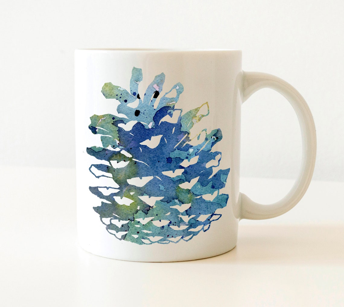 Pine Cone Mug Pine Cone Lover Gift Pine Cone Coffee Mug Etsy