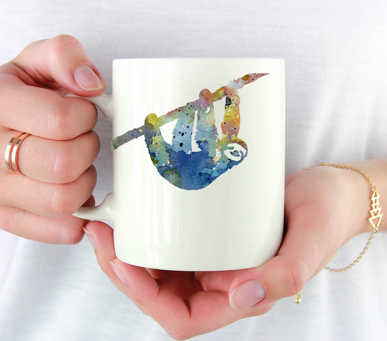 Elephant and Baby Abstract Watercolor Painting Art Print by Artist DJ Rogers