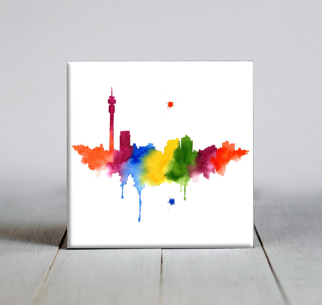 Johannesburg Skyline Ceramic Tile Amsterdam Skyline Decorative Tile