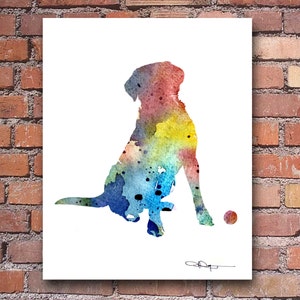 Labrador Retriever Art Print - Watercolor - Abstract Painting - Wall Decor