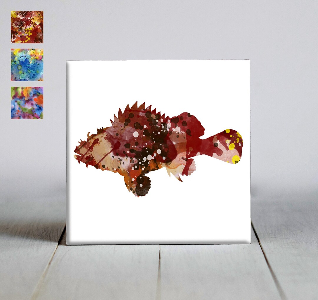 Decoration Cod Fish Cod Fish Ceramic Tile - Cod Fish Decorative Tile - Ceramic Tile - Fish ...
