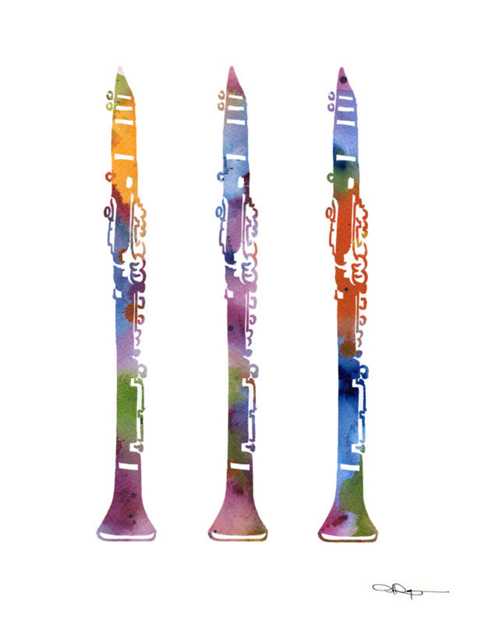 Art Print Abstract Watercolor Painting Jazz Music Etsy