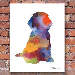 Cockapoo Art Print - Abstrakte Aquarell Malerei - Wand-Dekor