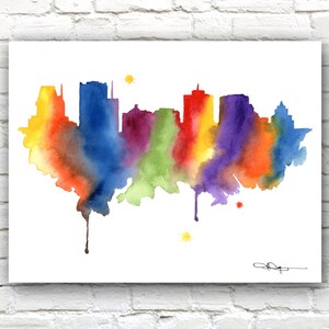 Montreal Skyline - Watercolor Art Print - Wall Decor