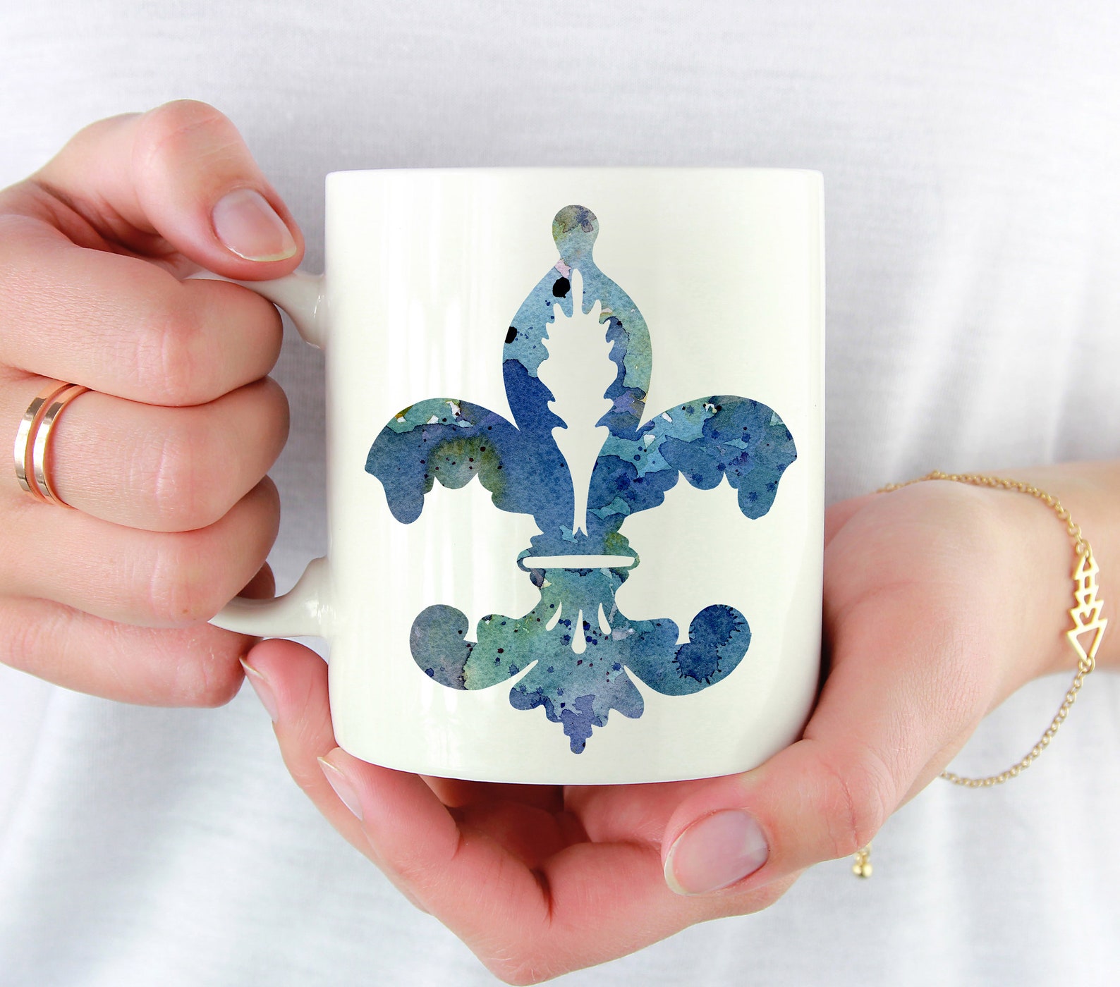 Fleur De Lis Mug Fleur De Lis Gift Colorful Fleur De Lis Etsy