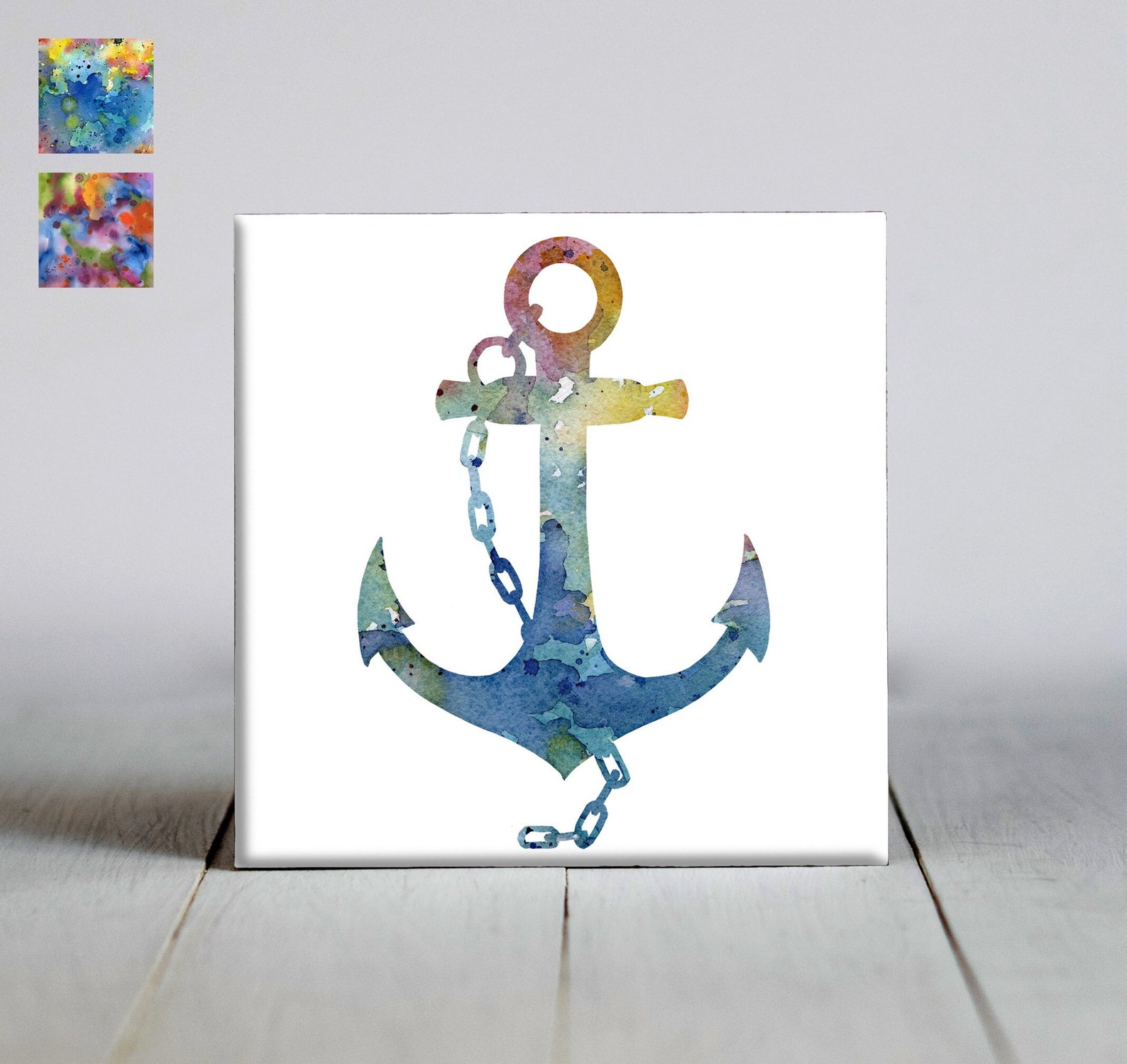 Anchor Ceramic Tile Anchor Decorative Tile Ceramic Tile Etsy