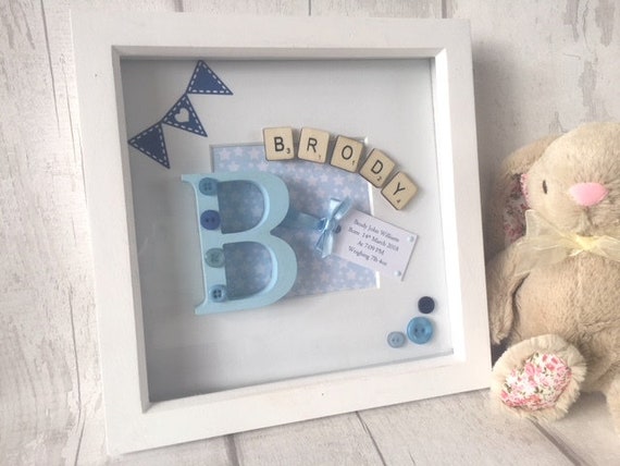 personalised baby box frames