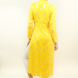 Yellow Silk Jacquard Cheongsam image 6