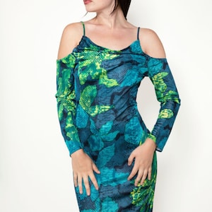 Versace Jeans Snakeskin Jersey Dress