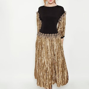 Chloe Black/Liquid Gold Dress