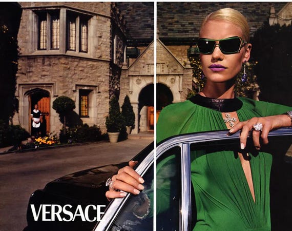 Versace Emerald Green Fall 2001 Open Back Gown - image 2