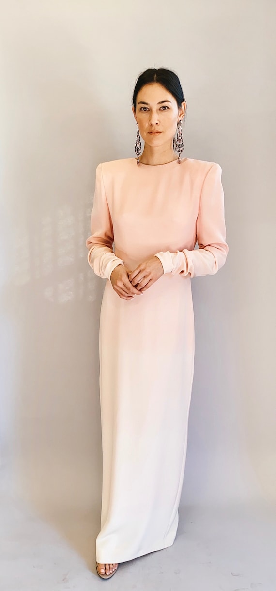 Bill Blass Pale Pink Ombre Dress/Gown