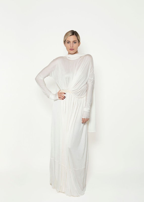 Jil Sander, Jil Sander Spring 2020 Silk White Gown