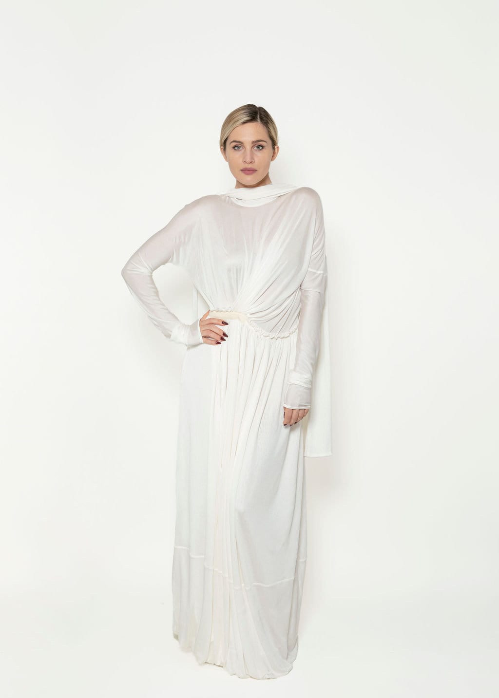Jil Sander Spring 2020 Silk White Gown