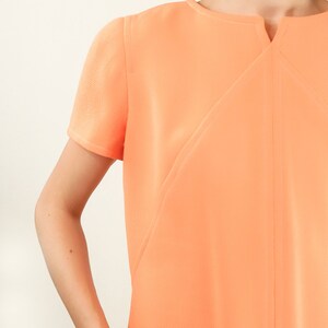 Courreges c. 1980's Peach Sorbet Dress with Pockets image 6