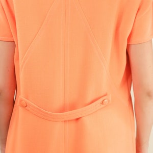 Courreges c. 1980's Peach Sorbet Dress with Pockets image 7