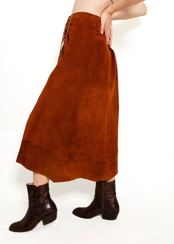 Pia Rucci Leather Fringe skirt - image 3