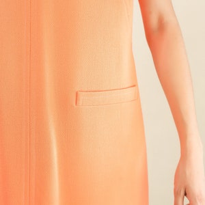 Courreges c. 1980's Peach Sorbet Dress with Pockets image 5