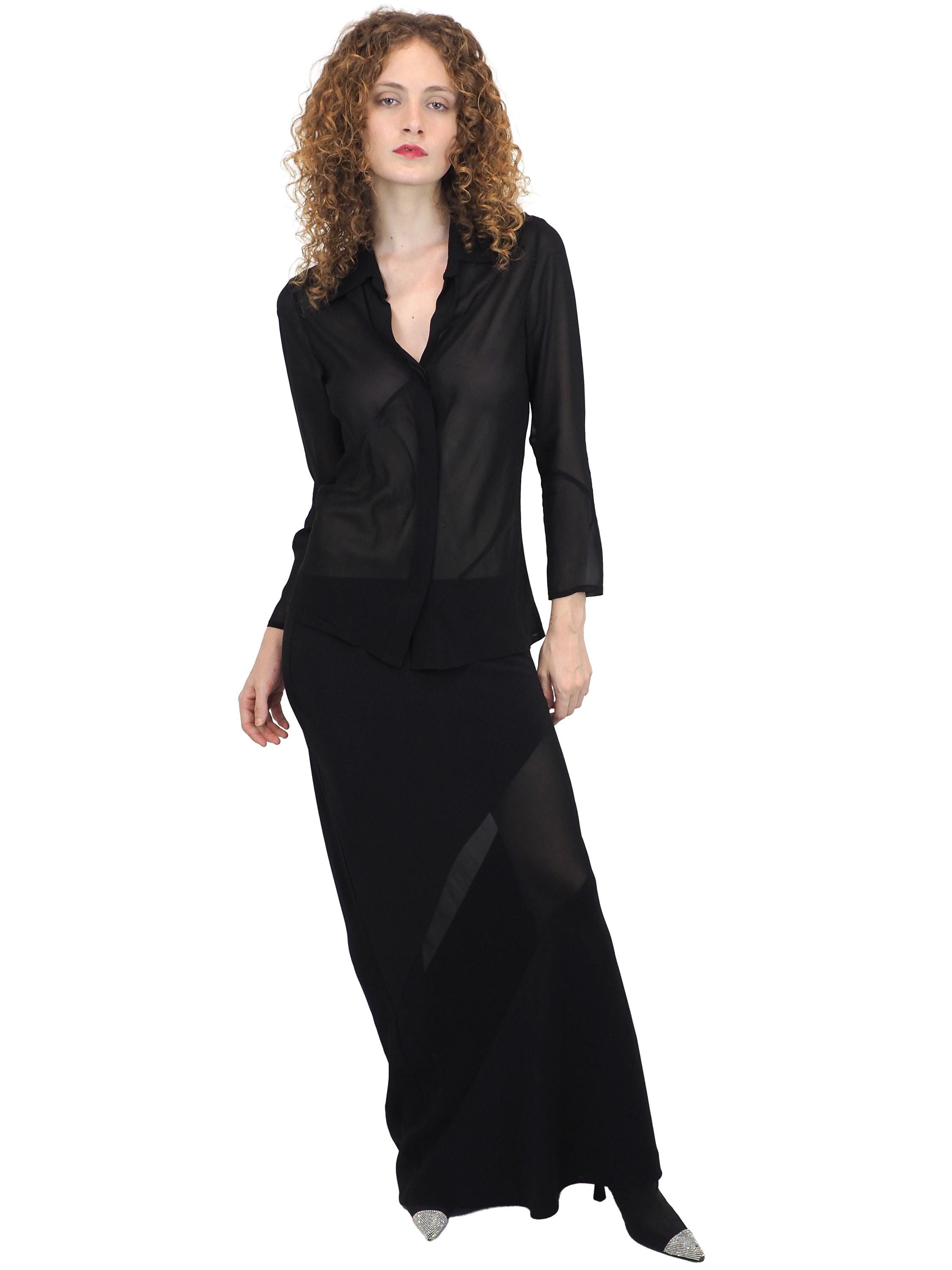 Tom Ford, Tom Ford For Gucci 1997-1999 Sheer skirt & blouse set