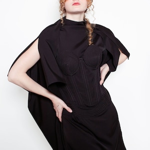 Jean Paul Gaultier H/W 2010 Schwarzes Cone BH-Korsett-Kleid