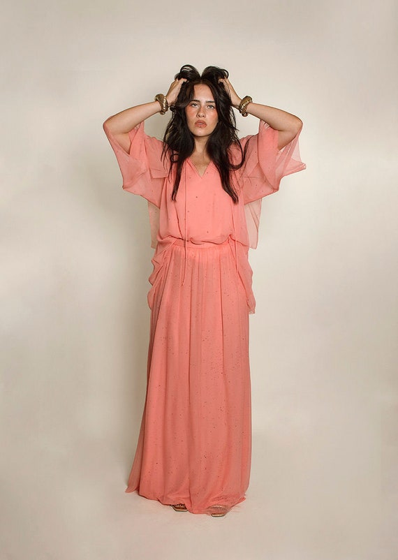 Hollys Harp Pink Chiffon Skirt Set