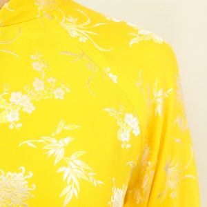 Yellow Silk Jacquard Cheongsam image 8