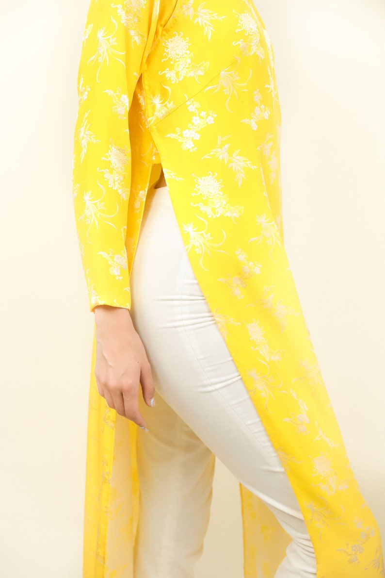 Yellow Silk Jacquard Cheongsam image 5