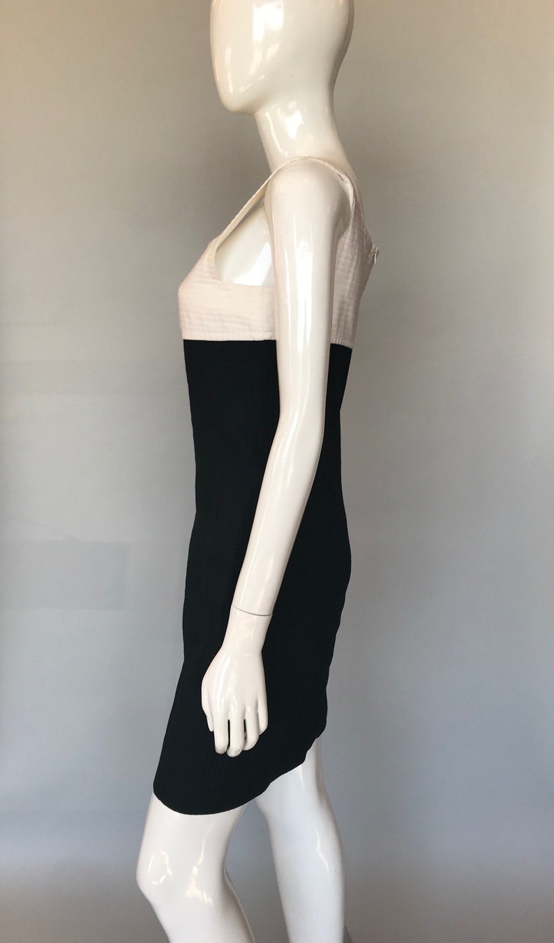 Courreges Black and White Color Block Jacket and Dress Set image 8