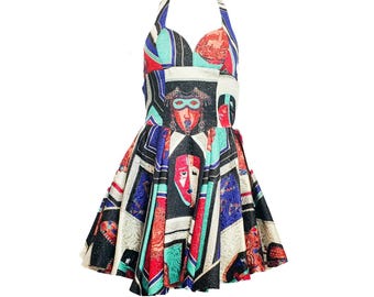 Versus by Gianni Versace 1992 Masque Matelassé Dress