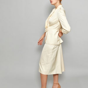 Thierry Mugler 1990's Cream Skirt Suit image 3