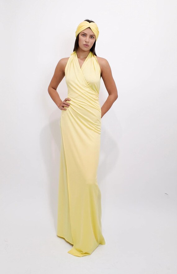 halter dress meaning Plunging V-Neck Long Halter Formal Dress main image 1