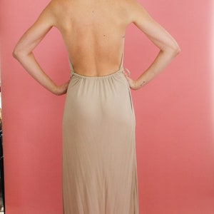 Galanos 1970's Halter Jersey Backless Gown image 5