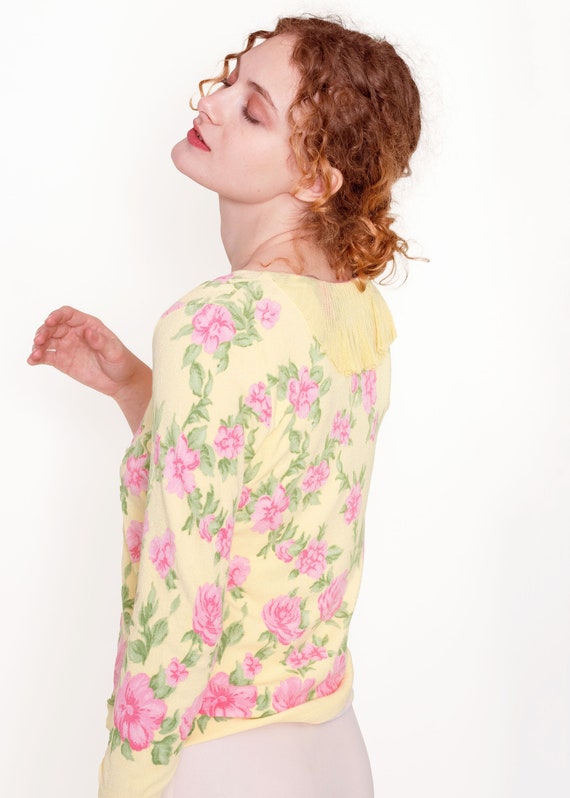 Blumarine Yellow Floral sweater - image 4