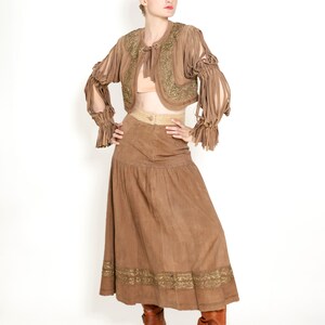 Moschino Couture Suede Fringe Skirt & Jacket Set image 2