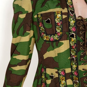 Moschino Couture Camouflage 3 Pc Skirt, Jacket, & Corset Set image 7