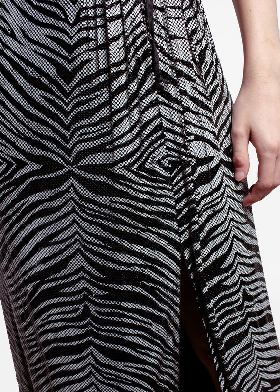 Zebra Metal Mesh Skirt Gem