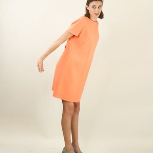 Courreges c. 1980's Peach Sorbet Dress with Pockets image 4