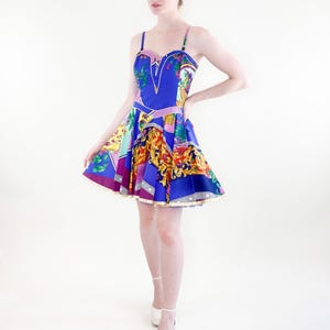 Vintage 1992 Spring Ready to Wear Versace Jeans Couture Cotton Baroque Dress