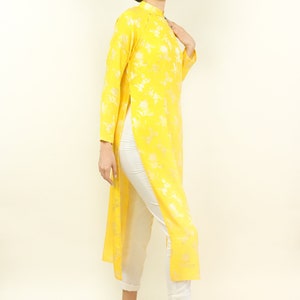 Yellow Silk Jacquard Cheongsam image 4